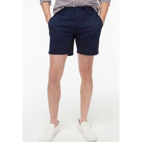 Banana Republic Mens 7" Flex Chino Short Navy Blue Size 33 New - Picture 2 of 10